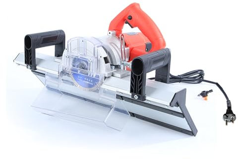 Tagliapiastrelle Elettrica 43 Gradi, Smussatrice per Piastrelle in Ceramica 1200 W 13000 Giri/min con Taglierina per, Piastra di Base in Alluminio per Pietra Ceramica,