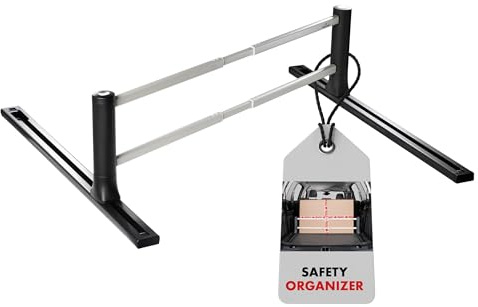 WALSER Premium bagagelucka med teleskopiska skenor, bagagefixering bagageutrymme universalstorlek för bagagemattor, bagageförvaring, organisationshjälp, bagagematta svart/silver