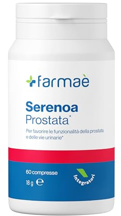 Farmaè - Serenoa - Supporta le Funzionalità della Prostata e delle Vie Urinarie con Serenoa, con Ortica ed Estratto di Zucca, 90 Compresse