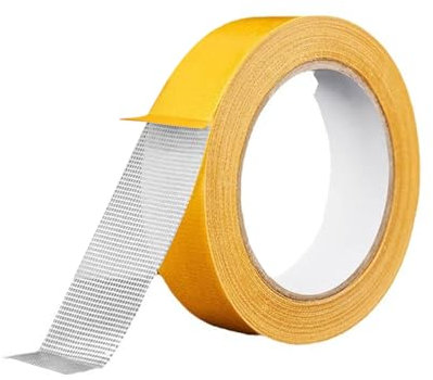 Carpet Tape Double Sided Heavy Duty,Fabric Tapes Adhesive Sticky Clear Double-Sided Mounting Extra Strong Thin Cloth-Based Fashion Mesh Cloth Fix Grid Magic Repair 2cm Wide,for Clothes Rug Alterations