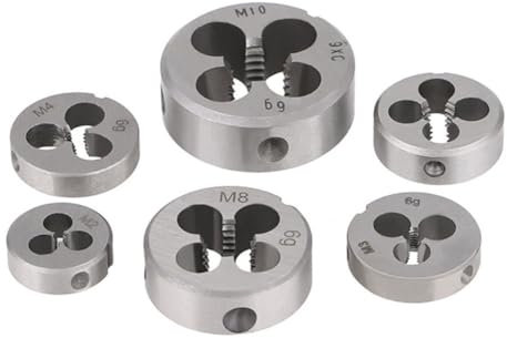 ANSIEDIO Terraja de Roscar Métricas M8 x 1.25mm Terraja Redonda Troquel para Roscar de Aleación de Acero