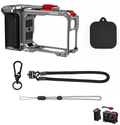 Street Photography Handle Xplorer Grip Kit for Insta.360 Ace Pro 2/ Ace Pro, Camera Cage with Cold Shoe Interface and Shutter, Camera Side Handle with 1/4 Screw Interface (1)