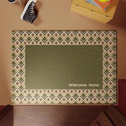 Felpudo Entrada Casaamarillo, Verde, Rosa Alfombra Exterior para Puerta Impermeable para Atrapar Suciedad para Recibidor, Felpudo Exterior Lavable Antideslizante, Pasillo, Cocina, Dormitorio