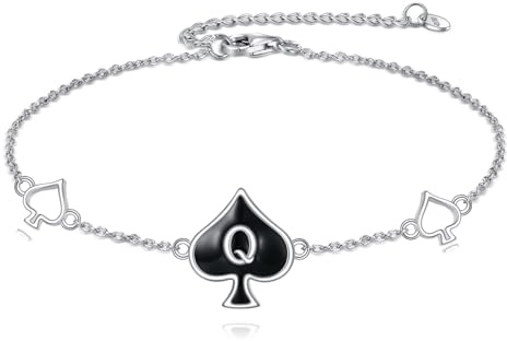 DAYLINLOVE QUEEN OF SPADES armband 925 sterlingsilver Queen-kortarmband unik Queen of Spades-smycken presenter för kvinnor HotWife hustru älskare