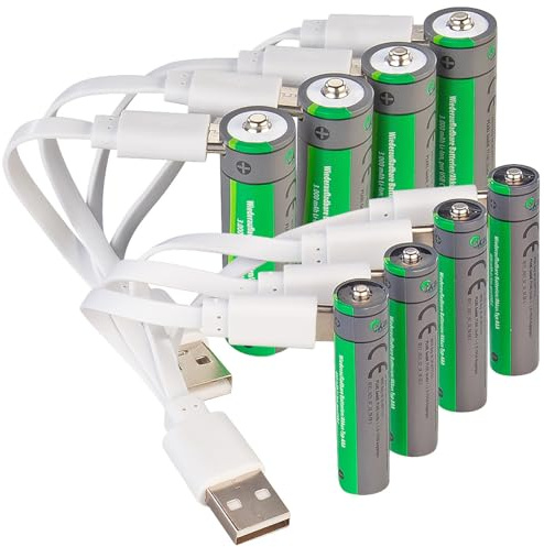 tka Köbele Akkutechnik Li Ion Akkus Typ AA: 8er-Set wiederaufladbare Batterien: 4X AA (3000 mWh), 4X AAA (800 mWh) (Batterien zum Aufladen, Akku Batterie Set, RC)