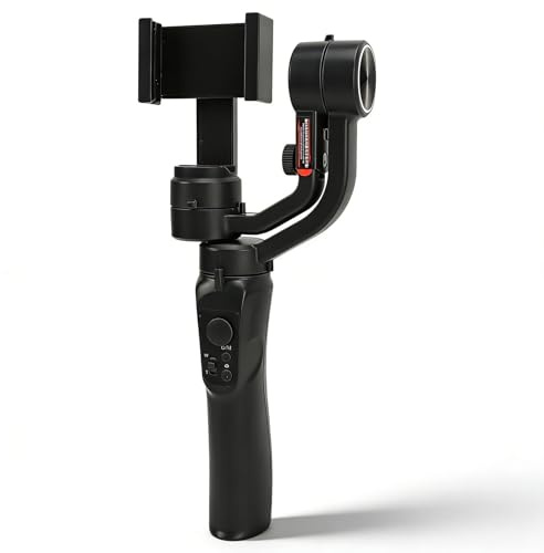 Stabilizzatore Portatile per Cellulare 3 Assi, Supporto Intelligente con Treppiede, Stabilizzatore Telefono con Funzione Follow Up - Controllo APP, Batteria a Lunga Durata, Ideal
