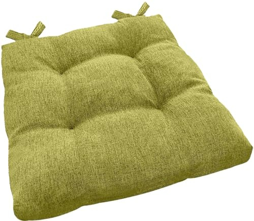 PPJHG Set of 4/2/1 Chair Cushion with Ties for Dining Chairs 12x12 20x20 16x16inch Kitchen Seat Pads Non Slip Office Chair Pads Washable for Indoor, Outdoor, Garden, Patio, Home(K,18x18x2in(1pc))
