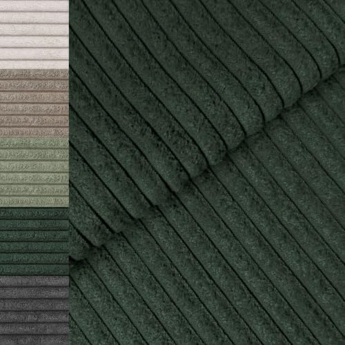 Rohrschneider Cordstoff Meterware, 1, 2 oder 5 lfm (grün, 2lfm) | Hohe Scheuerbeständigkeit | Farbechtheit | Leichte Handhabung | Universell einsetzbar