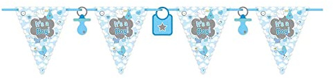 Folat 63633 - Wimpelkette It's a Boy - Geburt Junge - blau - ca. 6 m