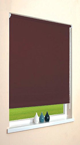 Acus Textiles Rollo Seitenzug Verdunkelungsrollo braun 80x160cm zum Verdunkeln für Wand/Decken