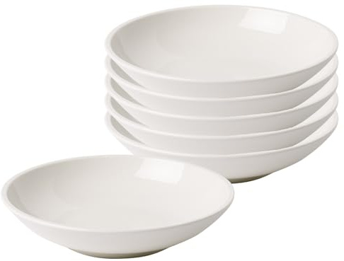 Villeroy & Boch - Artesano Original Pastaschale, tiefer Teller für Nudelgerichte oder Suppen, Premium Porzellan, weiß, 23,5 cm, 6er Set