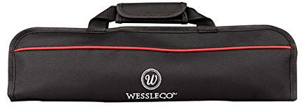 Wessleco Sac à couteaux de chef (5 emplacements), étui à couteaux de cuisine en nylon, pochette de transport rouge (rouge)