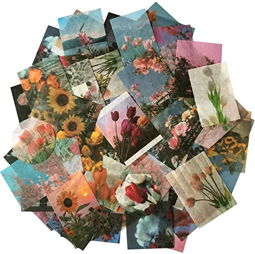 Kawaii Washi Paper Stickers Set (100 Pieces) Time Traveler Twilight Evening Scenery Decoration for Sealing Planner Calendar Bullet Daily Journals DIY Decor Photo Album Scrapbooking (A)