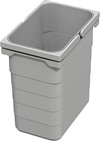 eins2vier Abfallsammler Höhe: 250 mm Volumen 7 Liter 230 x 153 mm alugrau 5076 Abfalltrennsystem Mülleimer Komposteimer von SOTECH