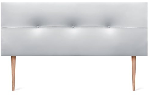 DHOME Kopfteil aus Kunstleder oder Stoff AQUALINE Pro Kopfteil Polsterkopfteil Luxusbett (Kuntsleder A.Weiß, 145x105cm Mit Füßen (Betten 120/135/140))
