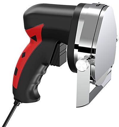AIZYR Trancheuse Électrique Shawarma Doner Kebab 80W Couteau Gyros Cutter Professionnel avec Pierre À Aiguiser pour Couper L'agneau Turc Kebab Turquie,220v