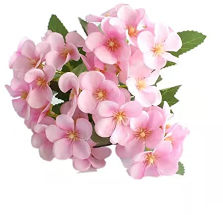 HAOSHICS Lot de 3 bouquets de fleurs de pommier artificielles en soie pour vase et décoration d'intérieur (rose)