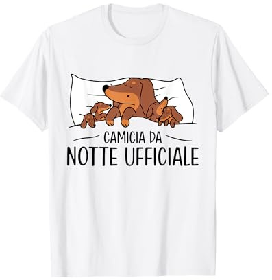Divertente Sonno Camicia Da Notte Pigiama Bassotto Maglietta