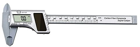 Calipers Measuring Tool, 150mm 6inch Plastic Digital Caliper LCD Digital Electronic Ruler Carbon Fiber Vernier Caliper Gauge Micrometer Measuring Tool