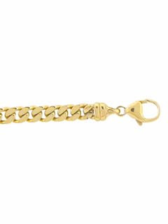 Damen Gold Schmuck 585 Gold Flach Panzer Armband 21 cm Ø 4,8 mm
