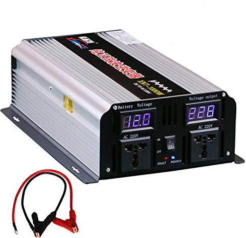 2000W Inverter, Pure Sine Wave Voltage Converter, With Universal Socket, Battery Generator, Portable Power Station (12v)