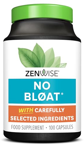Zenwise No Bloat - Probiotics, Digestive Enzymes for Bloating and Gas Relief - Ginger, Dandelion, and Lactase to Improve Digestion (100 Count)