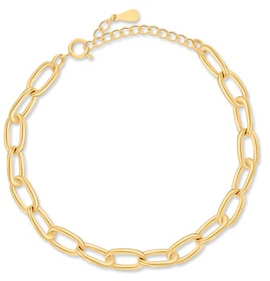 Pulsera de mujer original de pequeños eslabones. Pulsera de acero quirúrgico bañada en oro/plata para mujer, niña ideal para regalo del día de la madre, cumpleaños, aniversario. Joyería mujeres