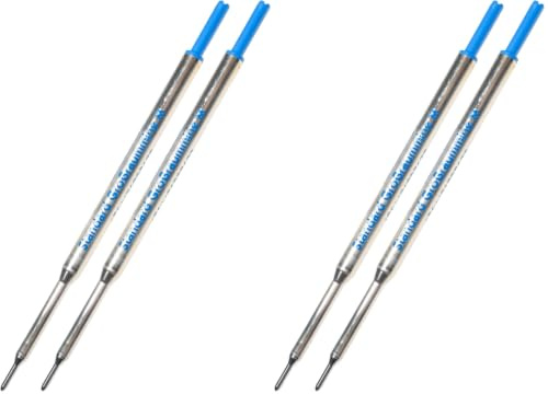 Online 95159 - Kugelschreiber Standard Großraum-Minen, Strichstärke M (mittel), Schriftfarbe blau, ISO 12757-2 G1, 2 Stück (Packung mit 2)