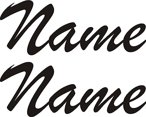 ShirtInStyle Wunschname Angelkahn Boots Bootsaufkleber für Schlauchboote, Text Name Set 2 Stück 80cm Breit, Aufkleber Folie, Farbe Weiß
