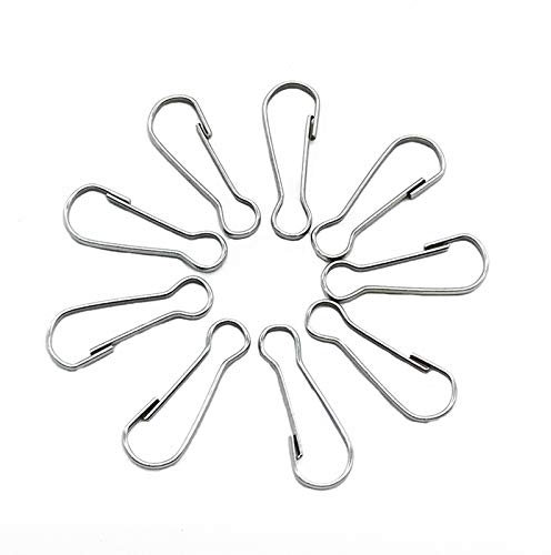 Zittop 200 Pack - (25mm) Metal Spring Hooks, Lanyard Snap Clip Hooks, Flagpole Accessories, Key Chain Parts (Nickel)