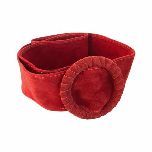 FrasiBags Breiter Damengürtel aus Wildleder mit Schleife, Damengürtel aus Wildleder, hoher Gürtel für Damen, Gürtel für Damen, Leder, Made in Italy