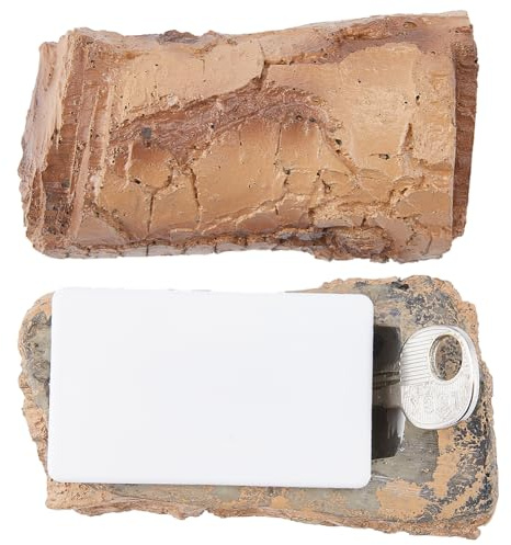 GORGECRAFT Cache-Clés Extérieur en Fausse Pierre Réaliste pour Décoration D'Extérieur,Porte-Clés en Fausse Pierre,Aspect et Sensation Semblables à de la Vraie Pierre pour Jardin Extérieur,Géocaching
