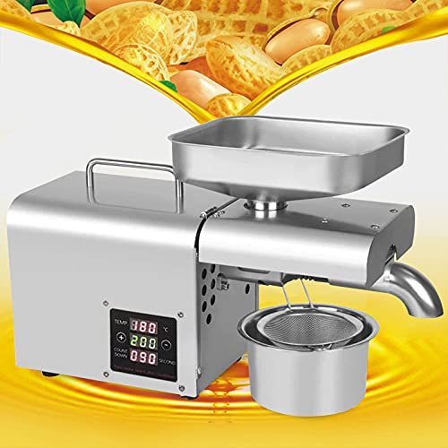 Automatische Ölpresse 610 W Edelstahl Öl Extraktion Nuts Seeds Für Hause und Geschäft eingesetzt, für Erdnüsse, Sojabohnen, Raps, Walnüsse, Sesam