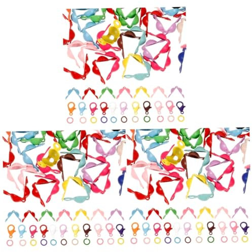 TOPPERFUN 3sätze Bunte Lobster-clips Für Schmuckherstellung Verschlüsse Mit Geschlossenen Ringen Teiliges Für Halsketten Armbänder Und Bastelprojekte