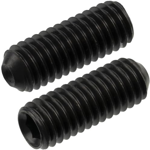 AERZETIX C76093 Tornillos Bloqueo sin Cabeza M6X16mm, Juego de 10 | Extremo cóncavo cuenco, 6 lados huecos, Acero, Color negro
