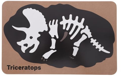 HEMOTON Dinosaurier Fossilien Puzzle Holzspielzeug Montessori Kleinkind Lernspielzeug 11.69X7.76X0.51 Zoll Pädagogisches Dino Skelett Puzzle Für Hand-Augen-Koordination Und Kognitive Entwicklung