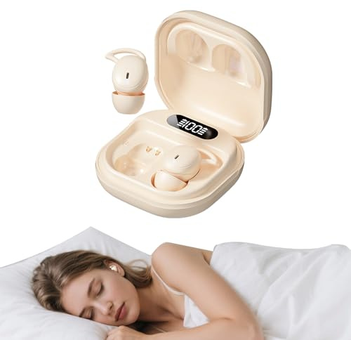 Sleep Small Earbuds Wireless Noise Cancelling Bluetooth 5.4 Earphones Soft In Ear Headphones for Side Sleeping Invisible Mini TWS Wireless Bluetooth Earbuds Sleep Ear Buds ENC Earphones for Small Ears