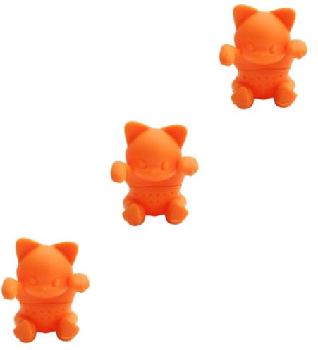 Cabilock 3St Lustiges Tee-Ei feinmaschiges Sieb Feinmaschiger Teefilter Teeblatt-Sieb Teeei lustige Form Teeei für Kräutertee Teesieb Tee-Ei aus Silikon Tee-Eier für losen Tee