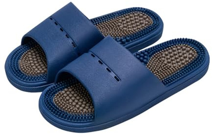 BYDZKJ Massage Slippers for Men Women,Acupressure Reflexology Massage Slippers Sandals for Relief Plantar Fasciitis Sandals,Boost Circulation Improves Massage Therapy(Size:EU 44/45,Color:Blue)