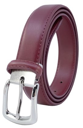YEHMAN Klassischer 3 cm breiter Gürtel aus Rindspaltleder, verstellbar, silberfarbene Dornschließe 120 cm