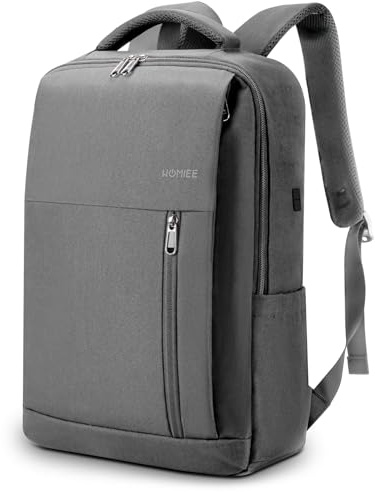HOMIEE Laptop ryggsäck herr 17 tum laptopväska skolväskor dagsryggsäck arbetsväska arbete lärarväska ryggsäck universitet weekender dagryggsäck, GRÅ, Avslappnad