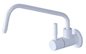 WDSOPK Küchenhahn, Wasserfilterhahn Mit Druckhebel, Wandmontage, Wasserhahn Für Umkehrosmoseanlage, Küchenspülenarmaturen, Weiß C(White B)