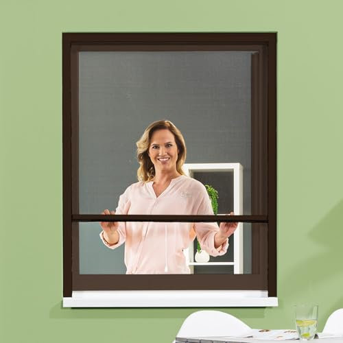 empasa protection contre les insectes moustiquaire volet roulant Store moustiquaire fenêtre enroulable SMART, différentes dimensions, en blanc, marron ou anthracite à monter soi-même