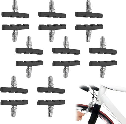 16 Stück V-Brake Bremsbeläge Fahrrad, 70mm Fahrradbremsen Beläge, Fahrrad-Bremsbeläge, Bremse Fahrradbremsen, Fahrrad Bremsbeläges mit Bolzen, Bremsklötze Fahrradbremsens für Mountainbikes, Stadträder