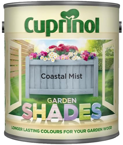 DUAYRA Garden Shades Paint | Quick Drying Water Based | For Garden Fence, Shades, Benches, Terracotta, Brick, Stone | Exterior Wood Furniture | Long Lasting (Coastal Mist, 2.5 Liters)