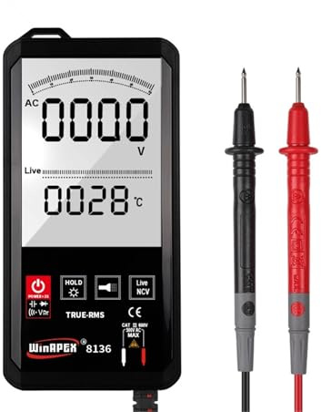 1 multimètre numérique intelligent à écran tactile, testeur True RMS analogique à barre, 6000 points, multimètre, transistor, condensateur, NCV(ET8136)