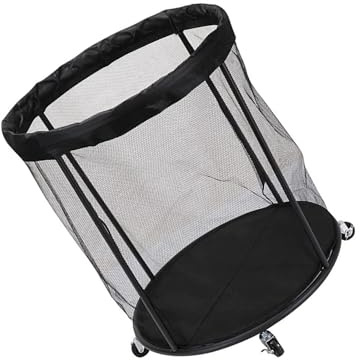 Lockable Ball Holder & Storage Container Indoor/Outdoor nizer for Sports Equipment Garage Cart Trash Can with Holder - Perfect for Home & Garden Use