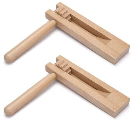 YAZWUR Lot de 2 crécelles en bois, générateurs de bruit, accessoires pour encourager, adaptés aux compétitions sportives, spectacles musicaux, réunions de famille, célébrations, rassemblements de jeux