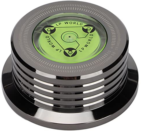 Estabilizador de Disco para Tocadiscos de Peso récord Abrazadera para Tocadiscos de Vinilo de 50 Hz con nivelación de Burbujas para Tocadiscos LP 50 Hz Recordclamp Estabilizador (B)