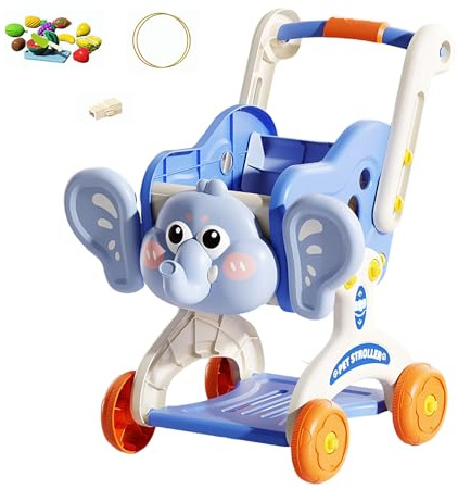 Carrito De Compras para Niños Pequeños | Carrito De Compras De Juego Simbólico - Juguete De Tienda para Preescolar,para Niños Y Niñas De 3+ Años Cocina Tienda De Comestibles Mercado Exterior Y Hogar